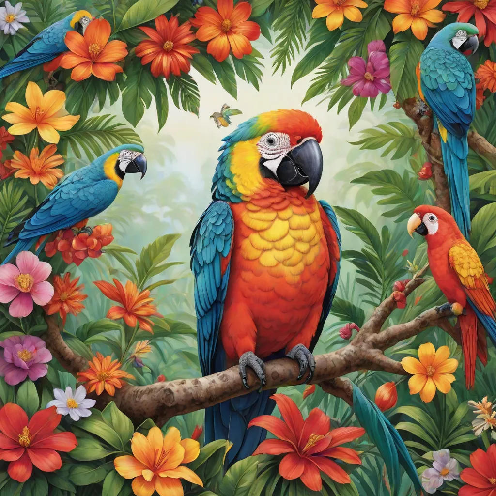 The Colorful Greetings of Polly the Parrot