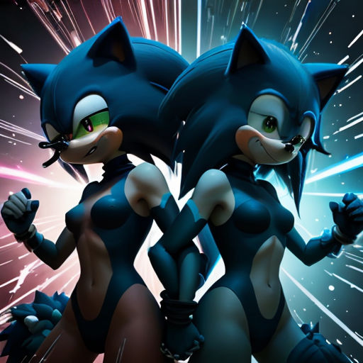 two cartoon characters are standing next to each other in front of a background of fireworks and stars, with a black cat and a black cat