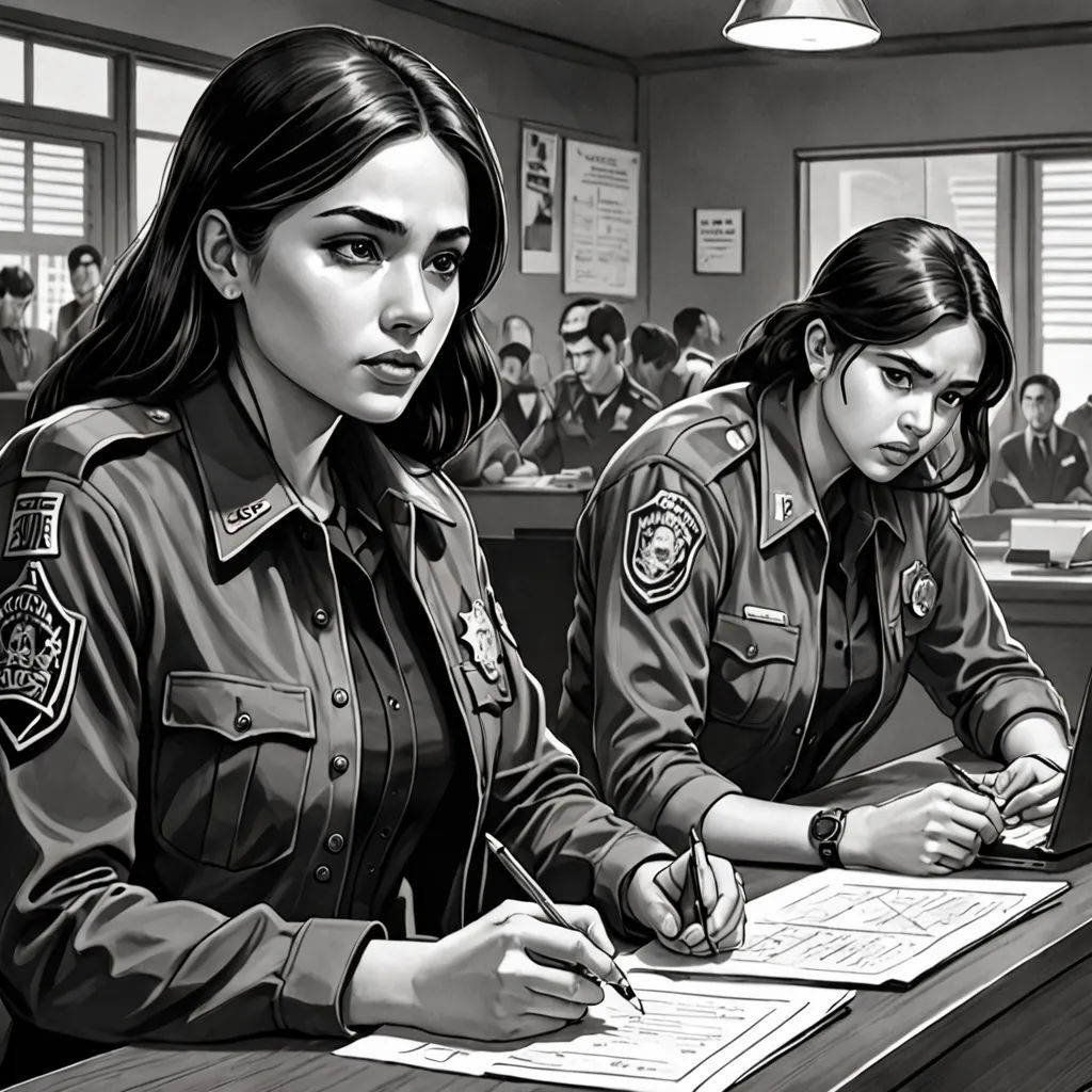 a couple of women sitting at a desk in front of a laptop computer in a classroom with other people, serial art, a comic book panel, Artgerm, high detail illustration