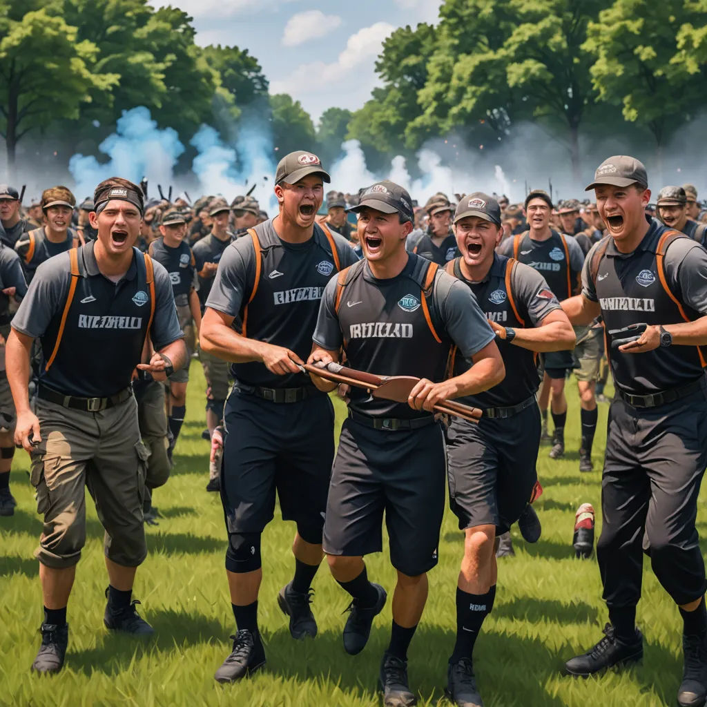 a group of men in uniform marching through a field with smoke coming out of their mouths and hands behind them, antipodeans, a colorized photo, Arnold Brügger, promotional image