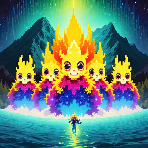 Calcifer from Howl's moving castle in pixel! : r/PixelArt