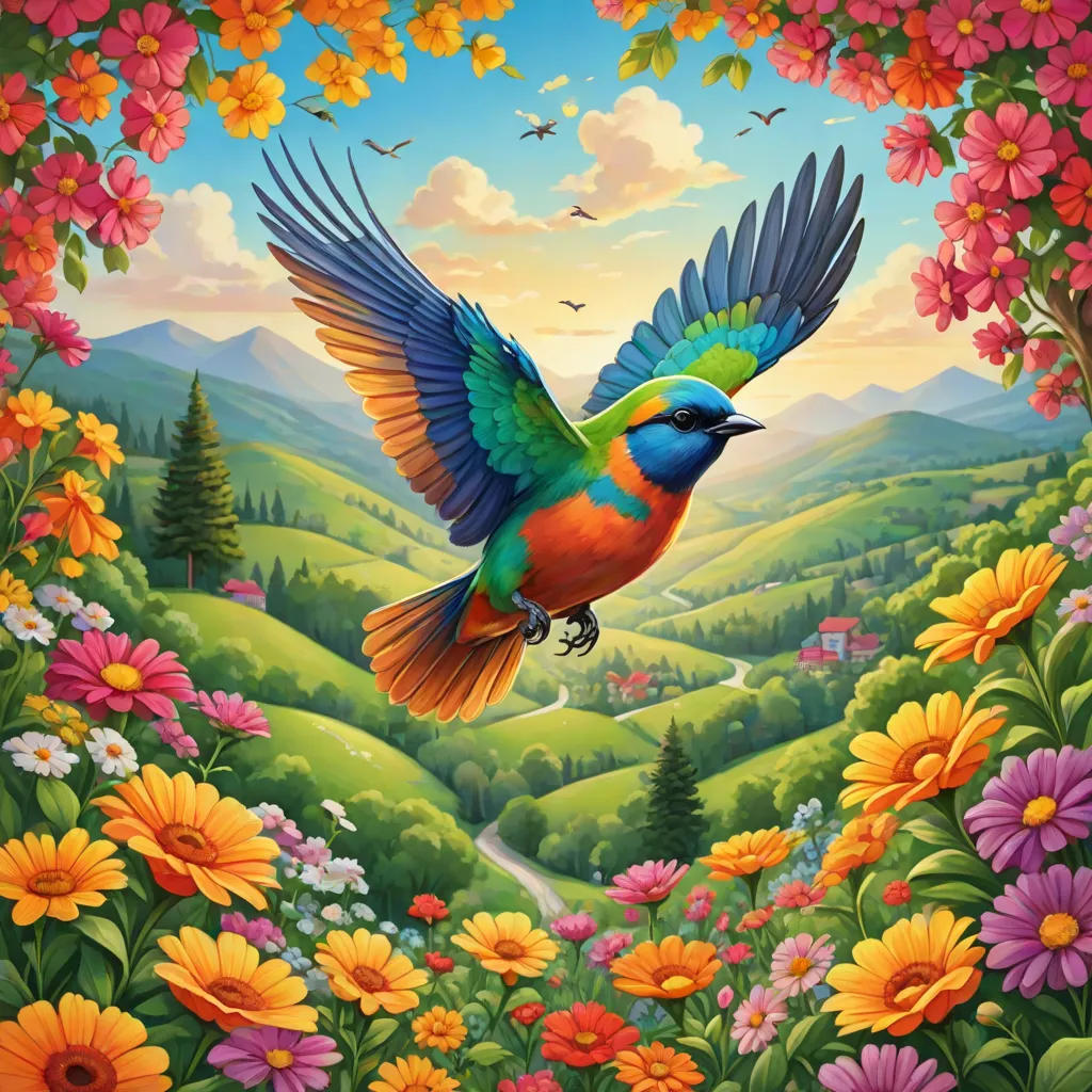 The Little Bird's Journey to Sunshine