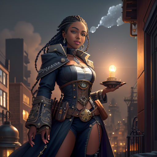 Steampunk Black Girl by Marcella