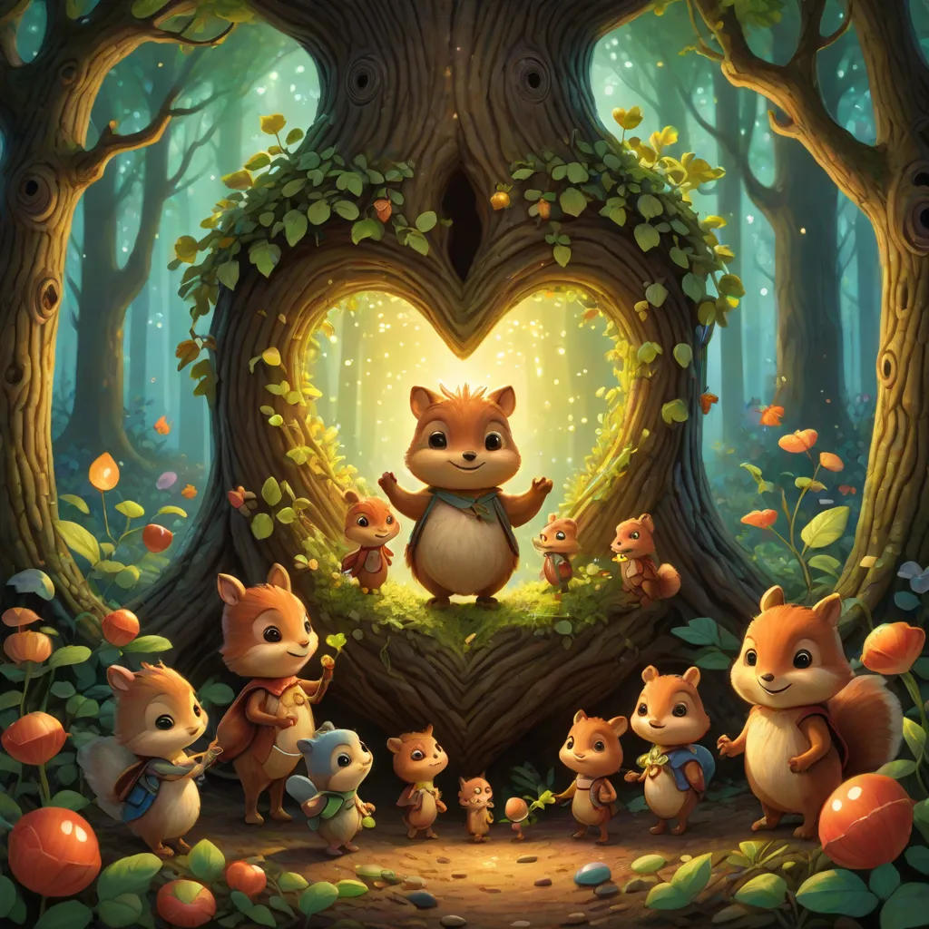 The Mushroom Family and the Heart of the Forest