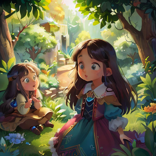 a couple of kids sitting in the woods together with a book in hand and a book in the other hand