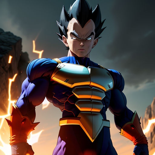 Vegeta's face from planet vegeta