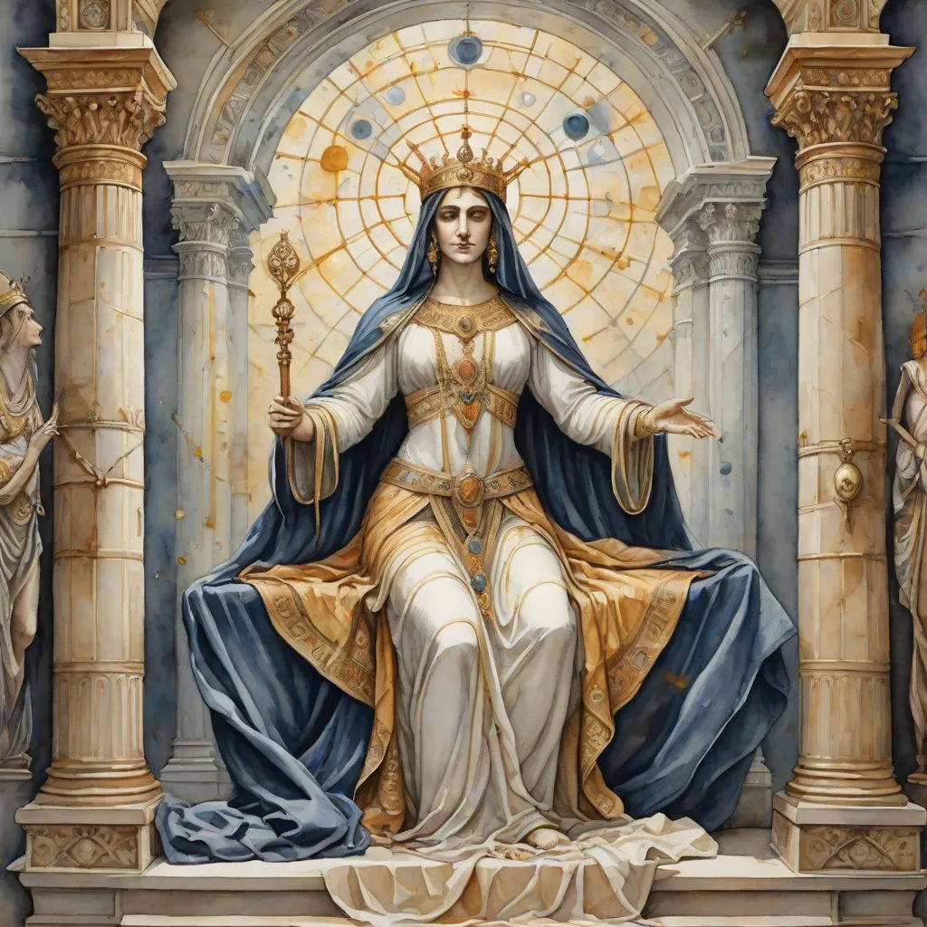 a painting of a woman in a white dress with a crown on her head and a sword in her hand, gothic art, a detailed painting, Donato Giancola, detailed painting