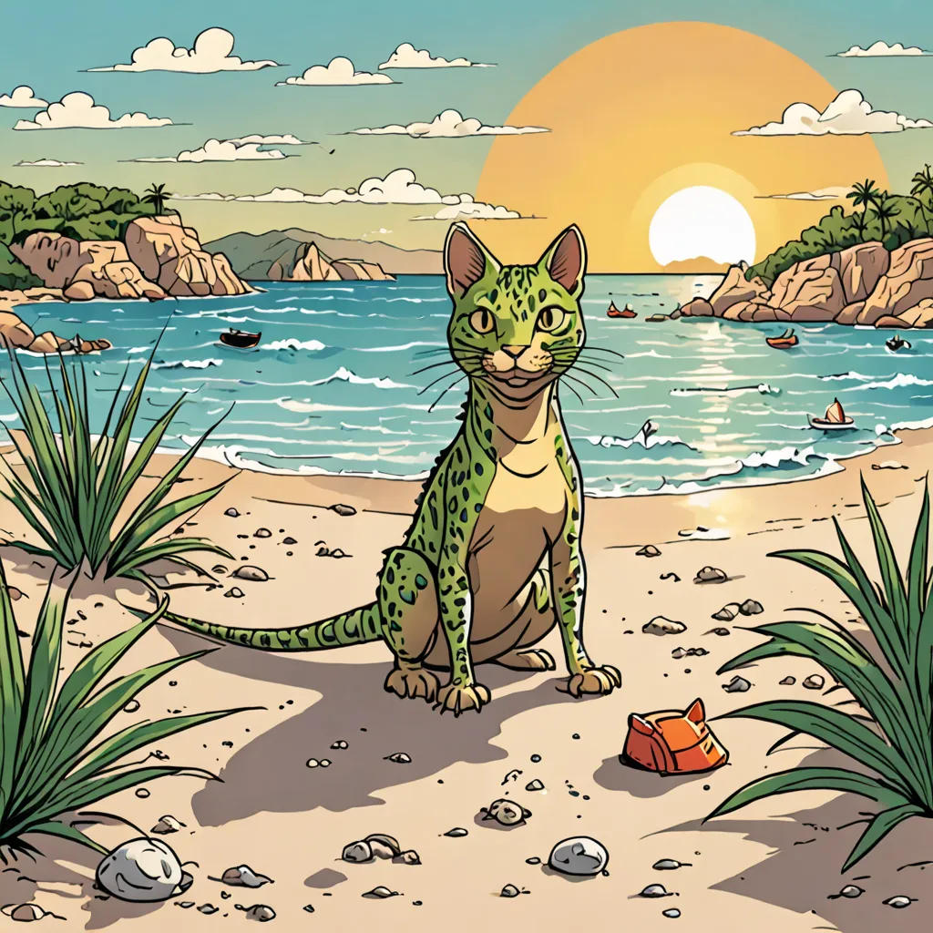 The Lizard And The Cat In Ibiza