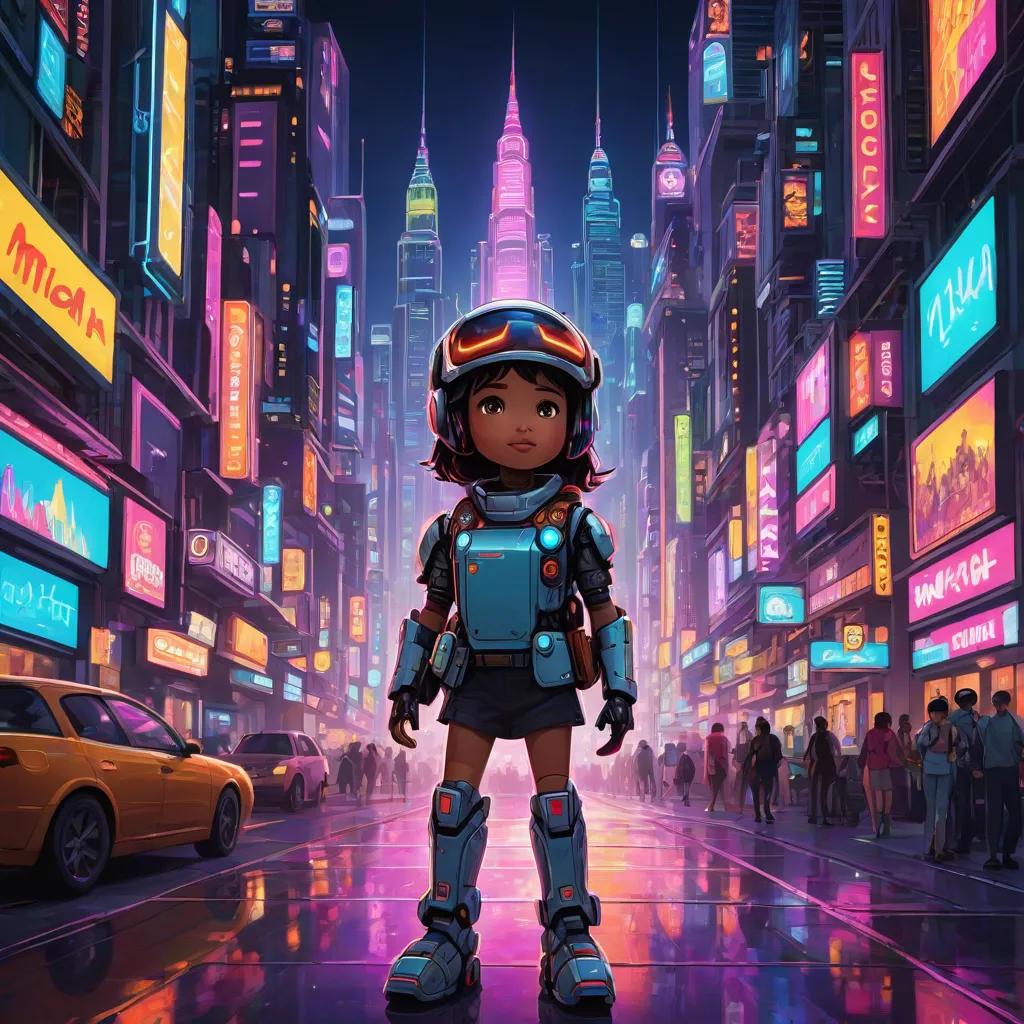 Neon Dreams in the City of Tomorrow