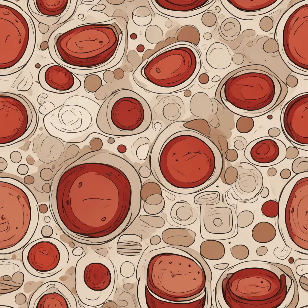 a cell phone with a lot of red circles on it's screen and a cell phone in the background, generative art, a mosaic, Elizabeth Murray, detailed textures