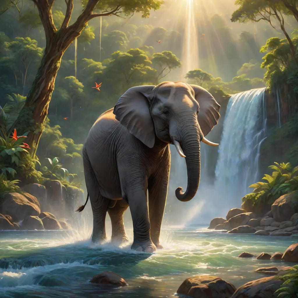 Ellie the Elephant and the Magic Waterfall