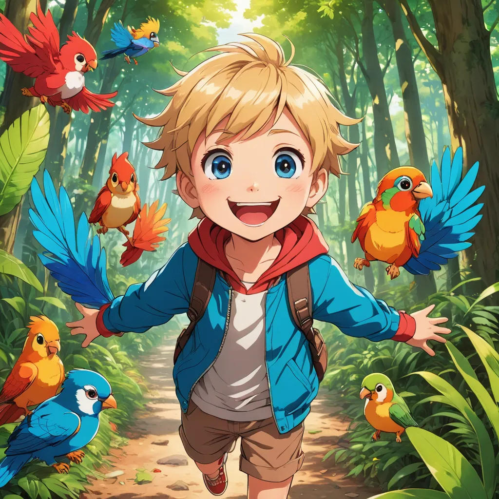 The Adventurous Journey of a Cheerful and Funny Little Boy