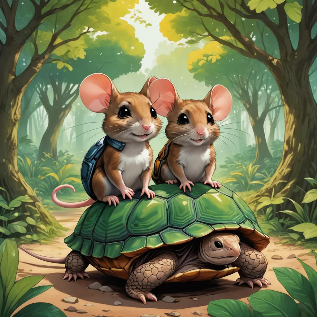 The Little Mouse and the Slow Tortoise