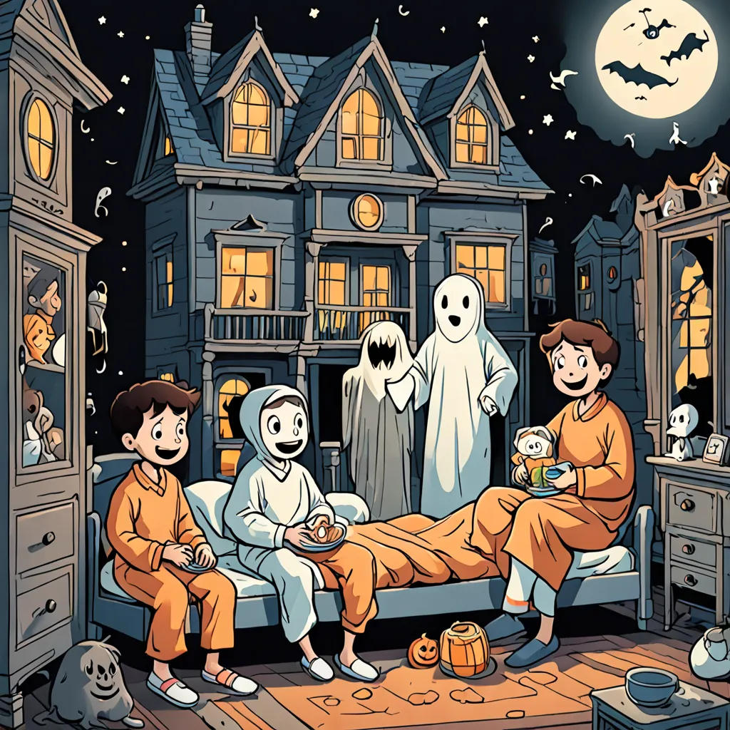 The Mischievous Ghosts' Pajama Party