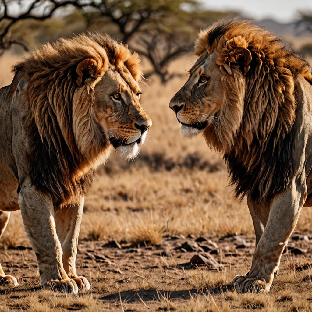 The Lion's Struggle