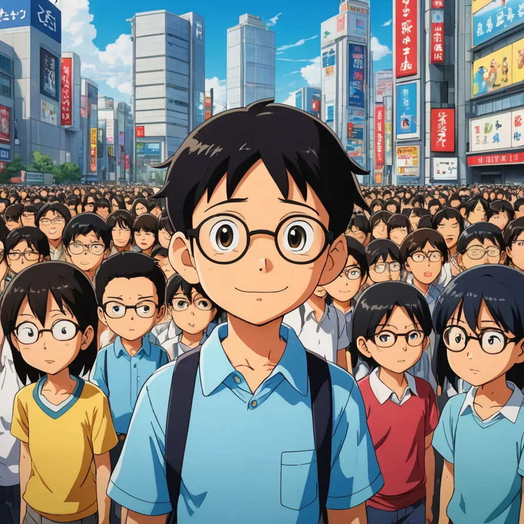 a man standing in front of a crowd of people in a city with tall buildings and tall buildings in the background, hyperrealism, a detailed matte painting, Adam Manyoki, yukito kishiro