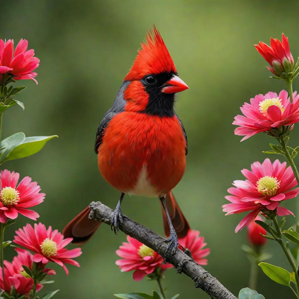 The Friendship Between the Red-crested Cardinal and the Seibo Flower