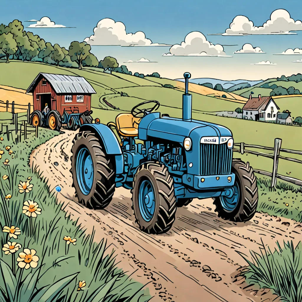 The Blue Tractor's Adventure
