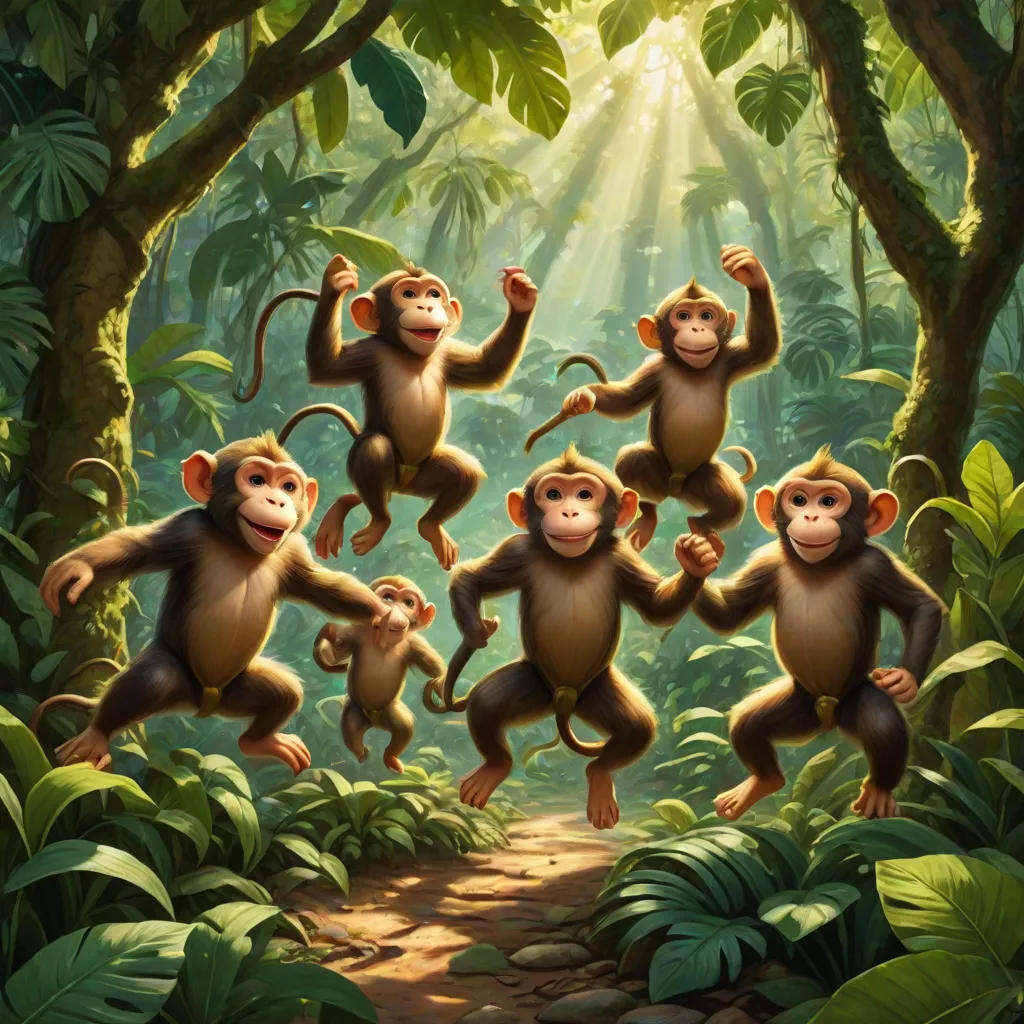 The Five Monkeys' Dance