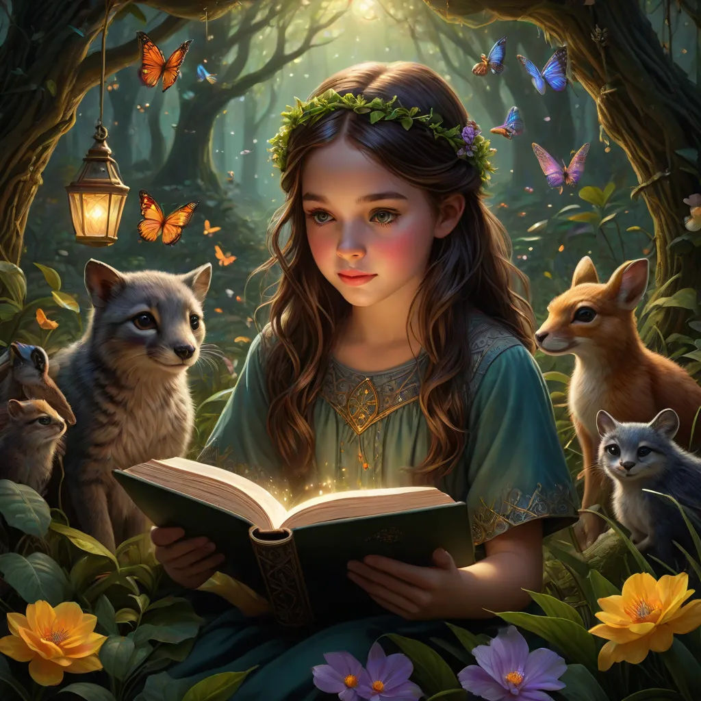The creatures were impressed by Beauty's knowledge and kindness. They decided to share their magical world with her.