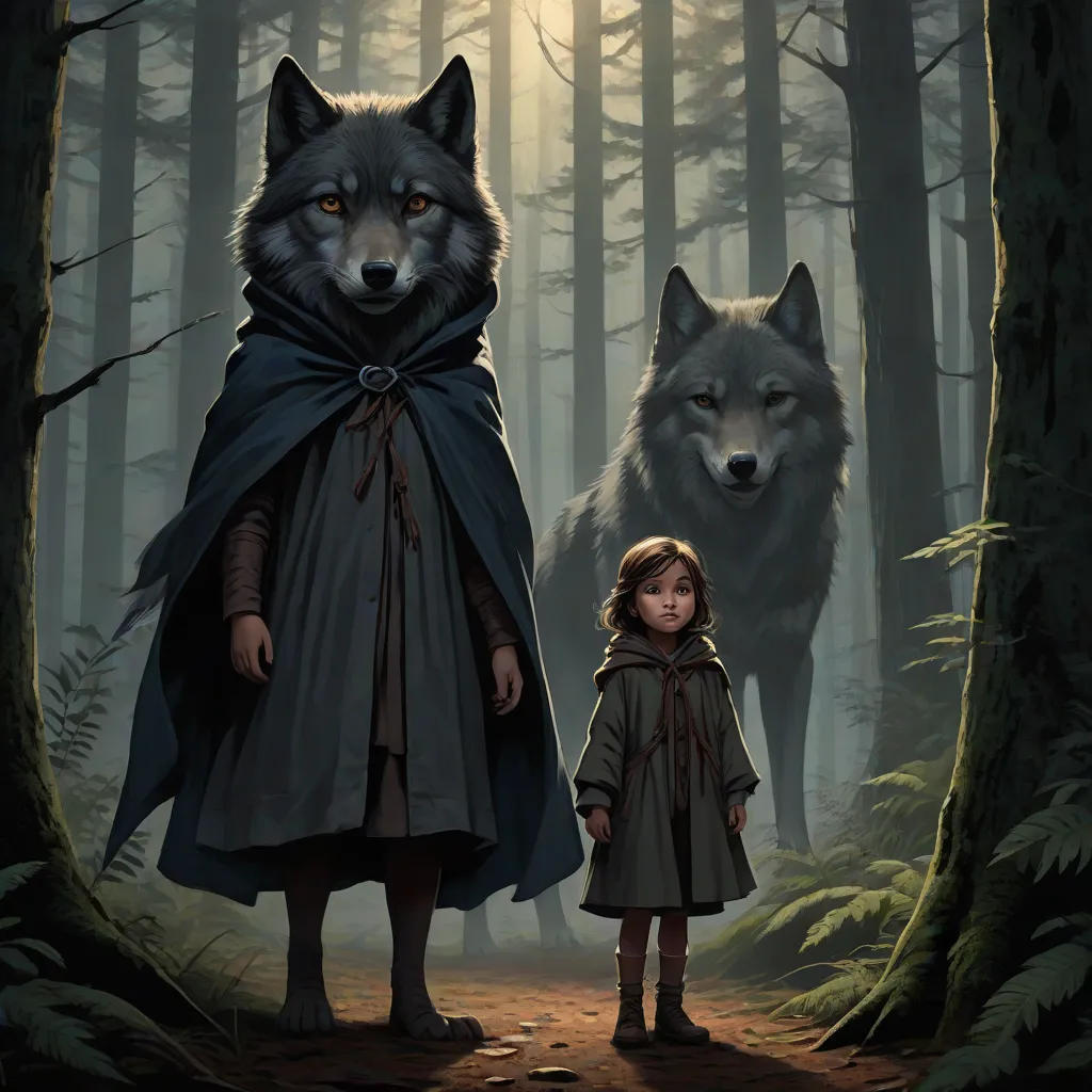 The Brave Little Girl and the Wolf