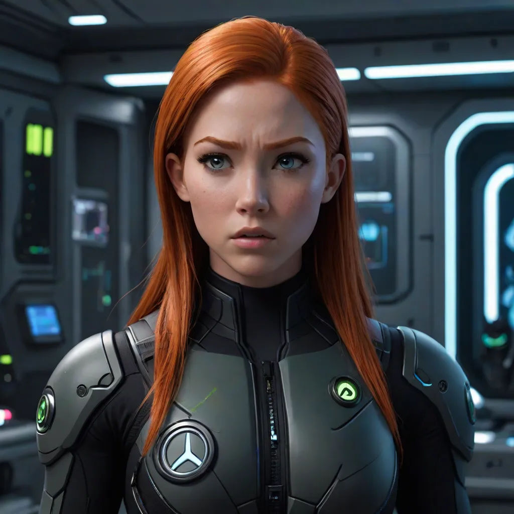 a woman in a futuristic suit standing in a room with a sci - fi fi fi fi fi fi fi fi fi fi fi fi fi fi fi fi fi fi fi fi fi fi fi fi fi fi fi fi fi fi, photorealism, a character portrait, Eve Ryder, unreal 5