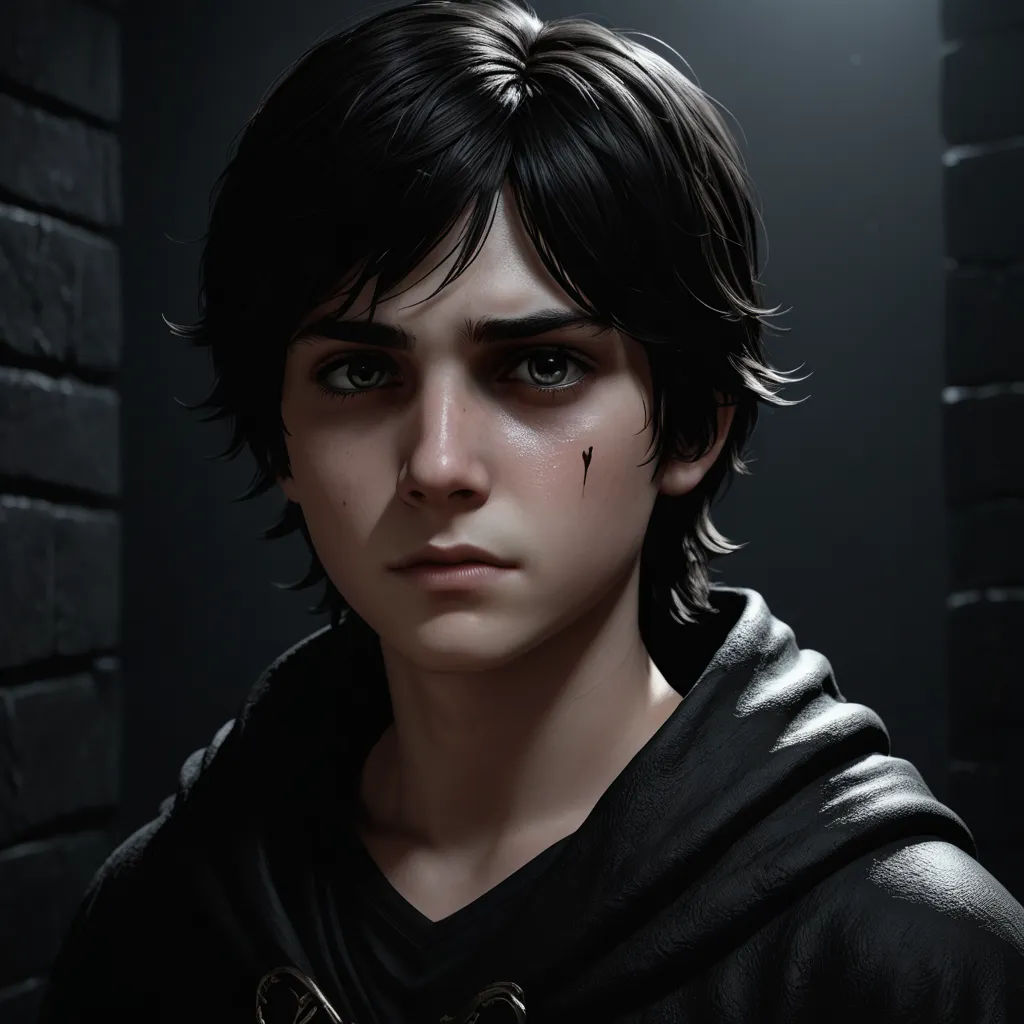 a man with a hoodie and a black shirt on is staring at the camera with a brick wall behind him, sots art, a character portrait, Cedric Seaut (Keos Masons), official art