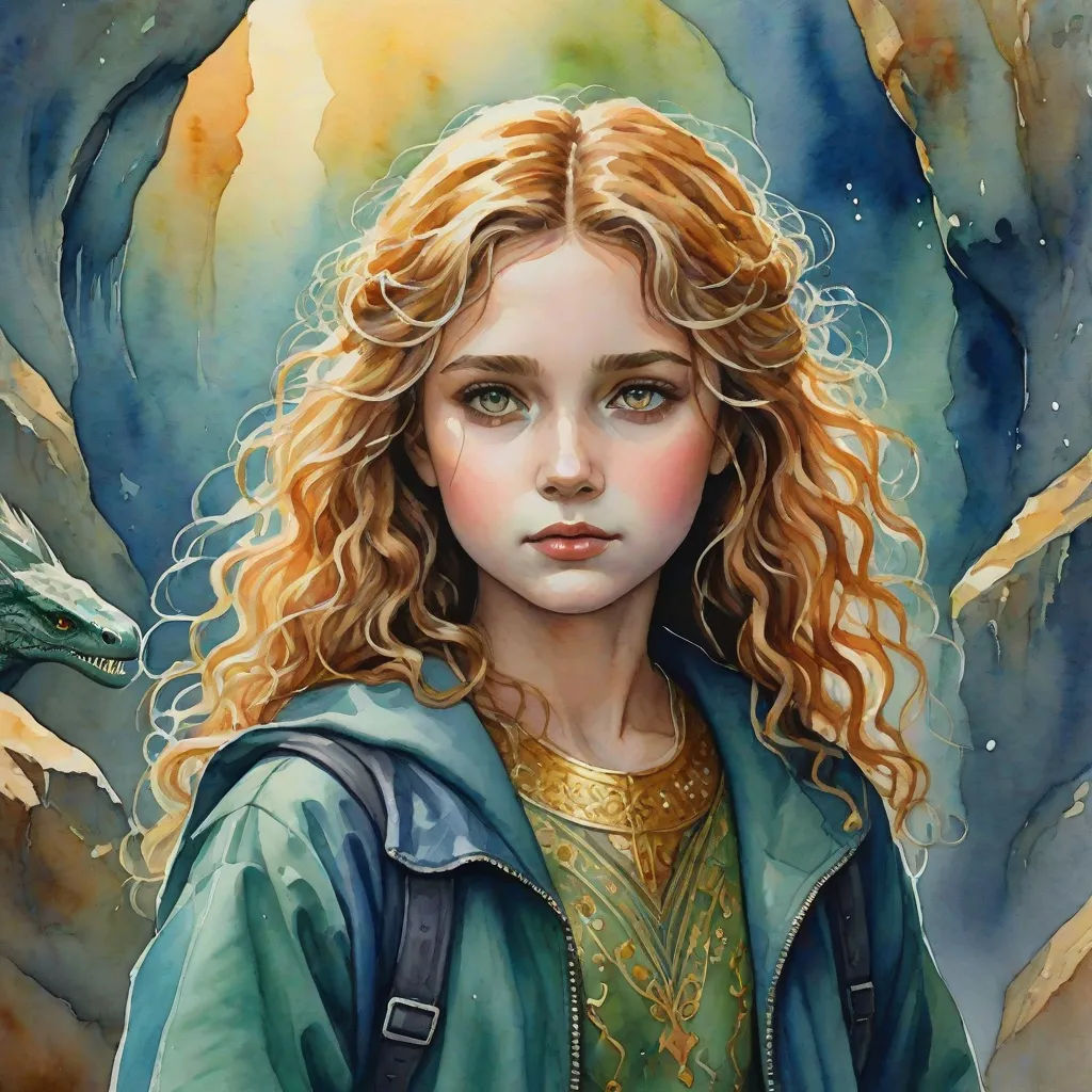 a painting of a girl with long red hair and a green jacket on, standing in front of a tree, fantasy art, a detailed painting, Charlie Bowater, stanley artgerm lau