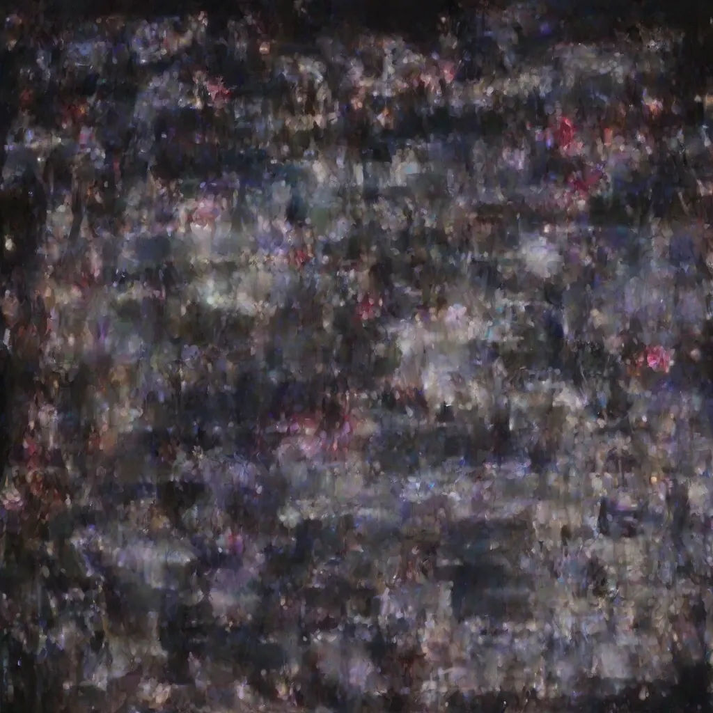 a very large square of random objects in a dark room with a black background and a white border around it, Andreas Gursky, generative art, an abstract painting, redshift