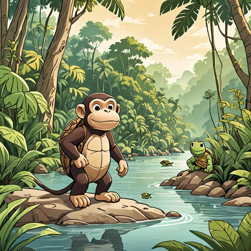 The Clever Monkey and the Wise Turtle