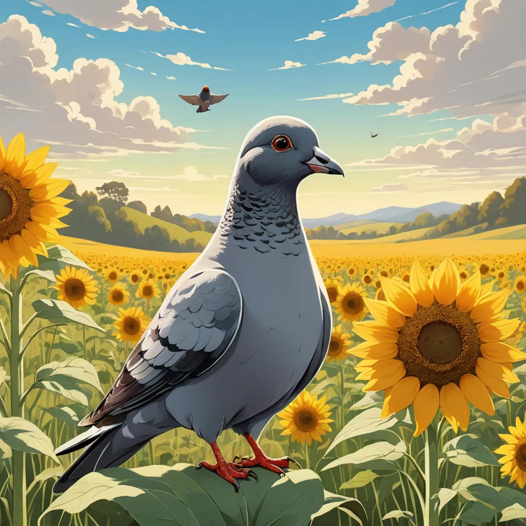 The Pigeon and the Sunflower
