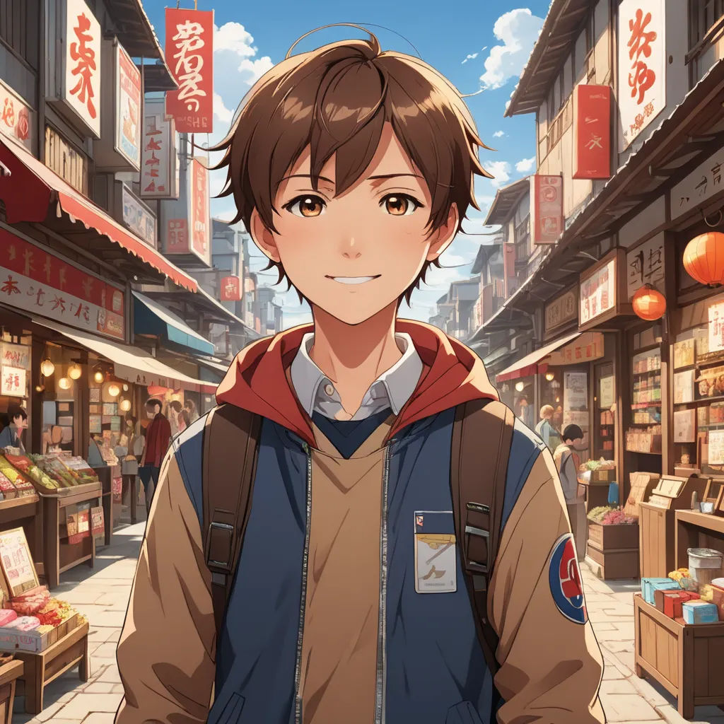 a man standing in front of a store with a backpack on his shoulder and a backpack on his shoulder, sots art, concept art, Adam Manyoki, official art