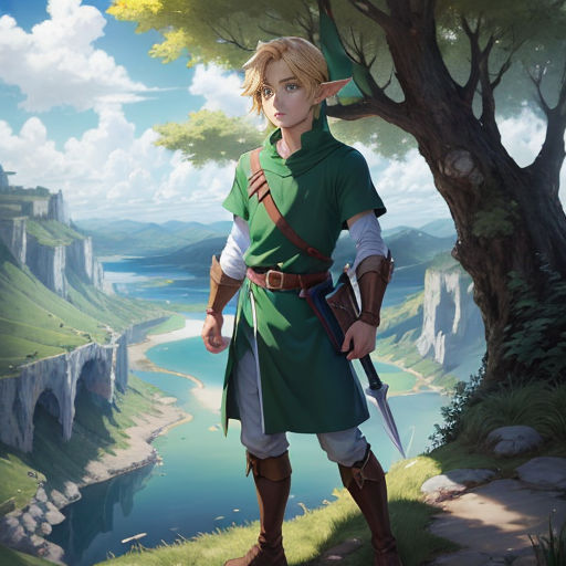 Link (Legend of Zelda) Potrait of a Hero Fan Art by 2dForever