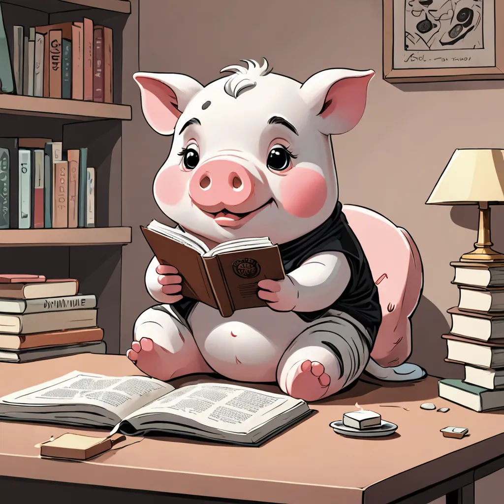 Oreo the Reading Pig