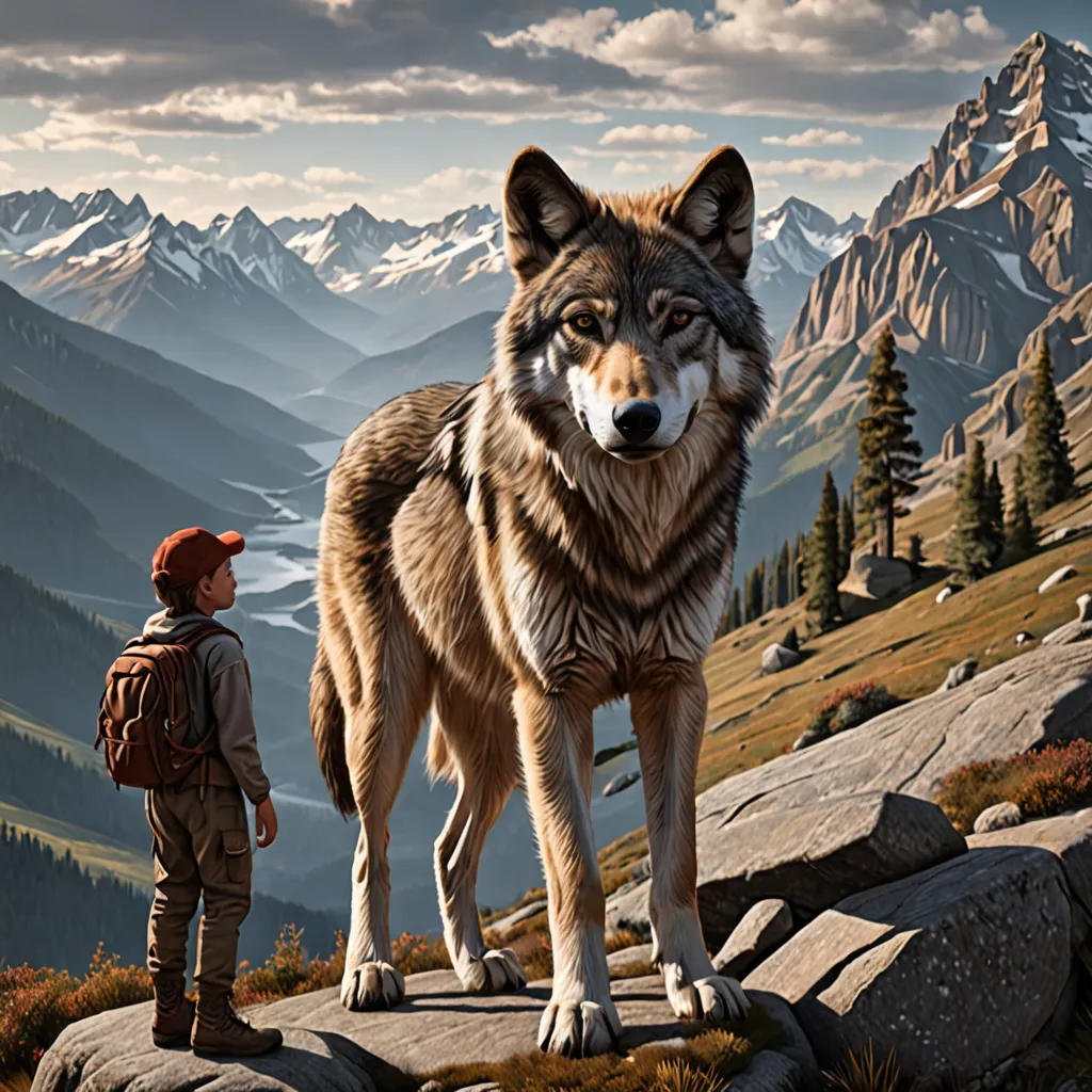 The Mountain Wolf and His Human Friend