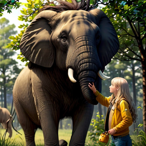 a woman is touching an elephant's trunk with its trunk while another elephant looks on in the background