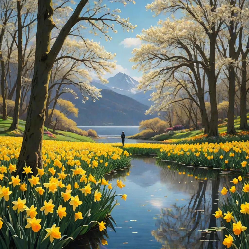 The Solitary Wanderer and the Daffodils