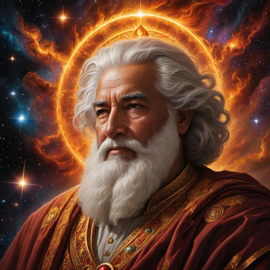 a painting of a man with a beard and a beard wearing a red robe and gold trimmings, a detailed painting, Donato Giancola, qajar art, highly detailed digital painting