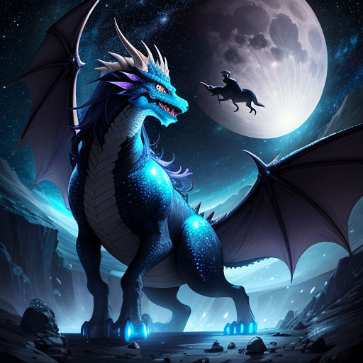 cool blue and black dragons