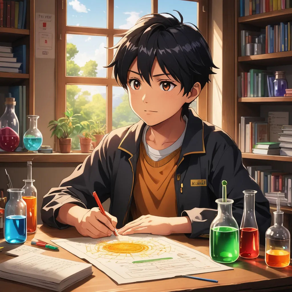 a man sitting at a table with a book and a pen in his hand and a book in front of him, sots art, a detailed painting, artist, official art