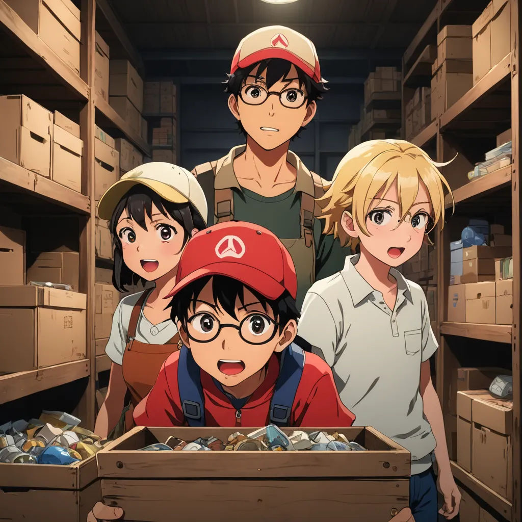 a group of people standing in a room with boxes of food in front of them and a person holding a box, remodernism, poster art, Eden Box, official art