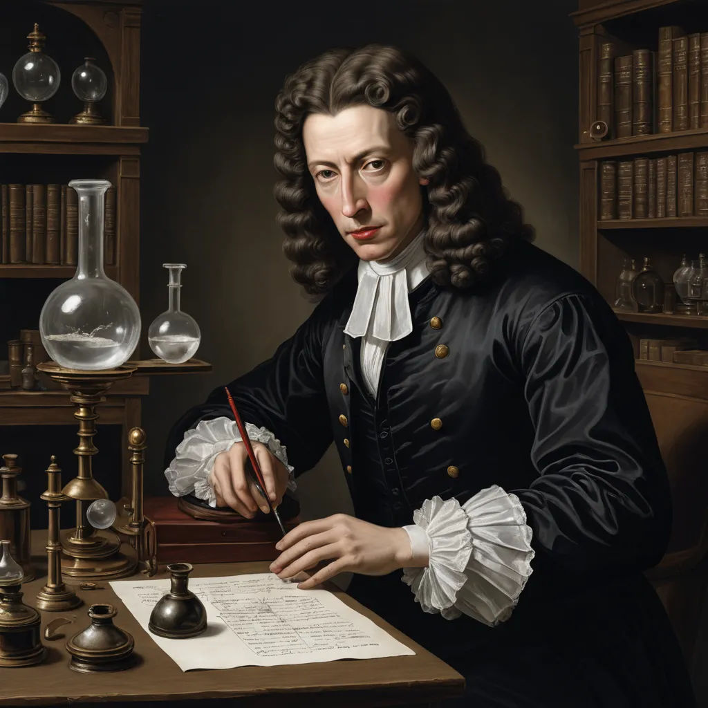 a man in a black coat writing on a piece of paper in front of a desk with a lot of glass bottles, naturalism, an ultrafine detailed painting, Abraham Willaerts, renaissance oil painting