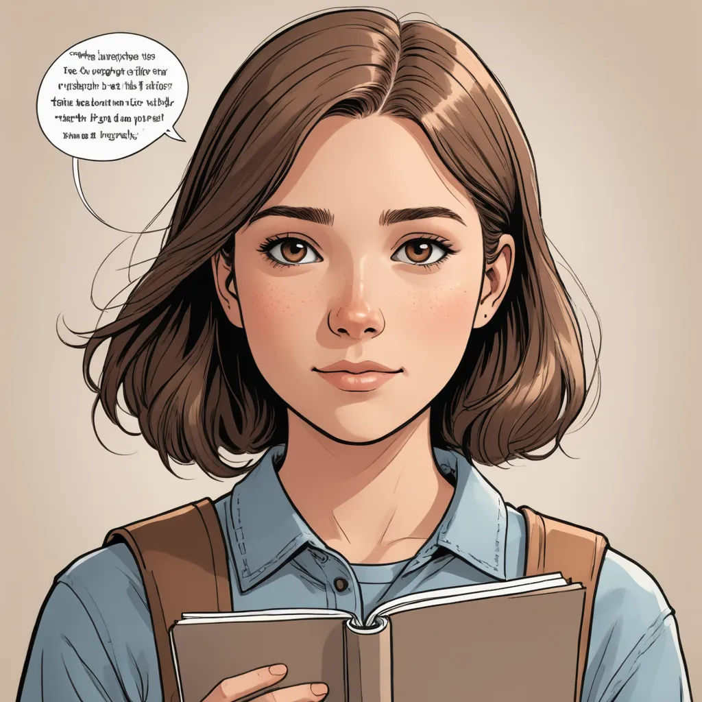 a girl with a book in her hand and a thought bubble above her head that says, i am not reading, academic art, a comic book panel, Artgerm, graphic novel