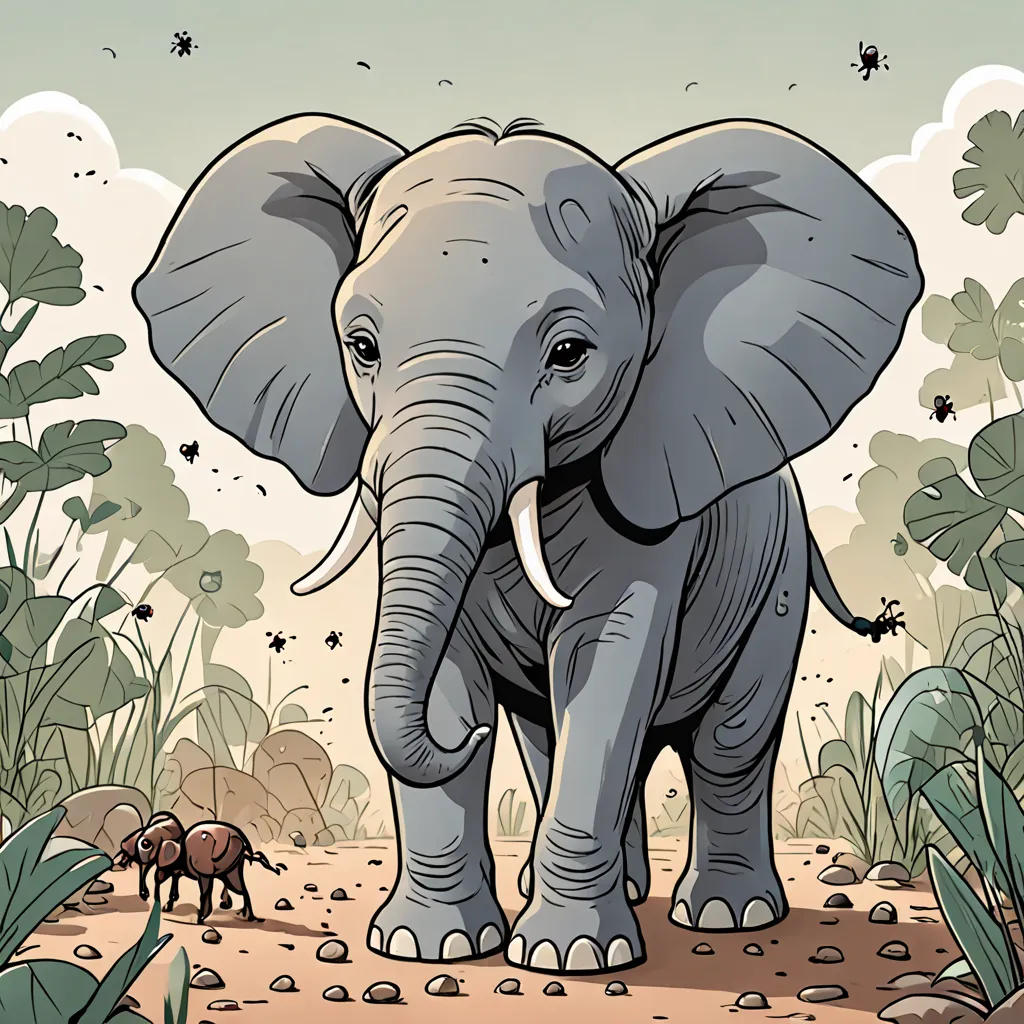 The Brave Elephant and the Tiny Ants