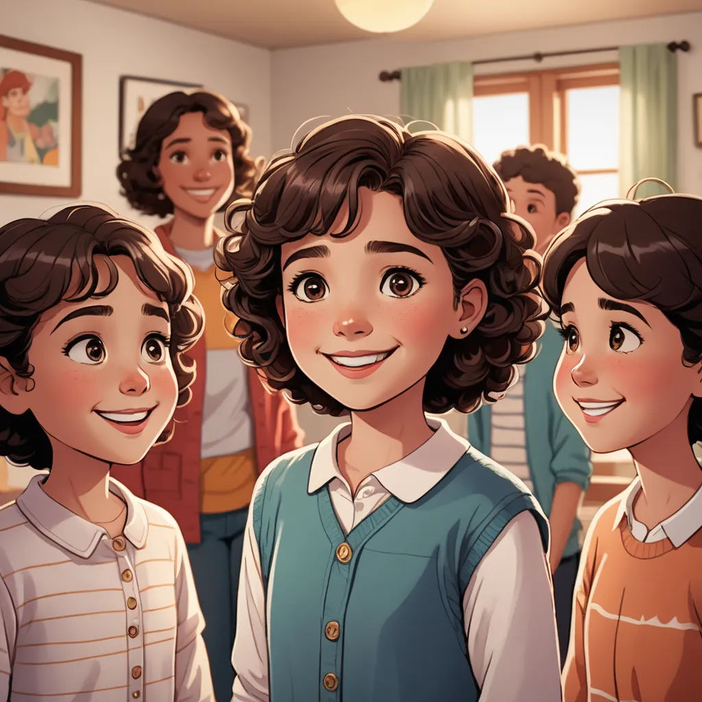 a group of people standing in a room with a woman smiling at the camera and a man standing behind them, vancouver school, concept art, Ada Gladys Killins, official art