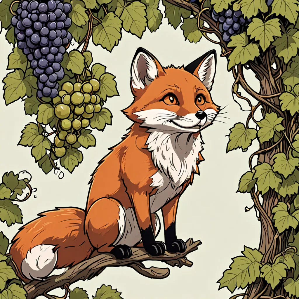 The Clever Fox and the Juicy Grapes