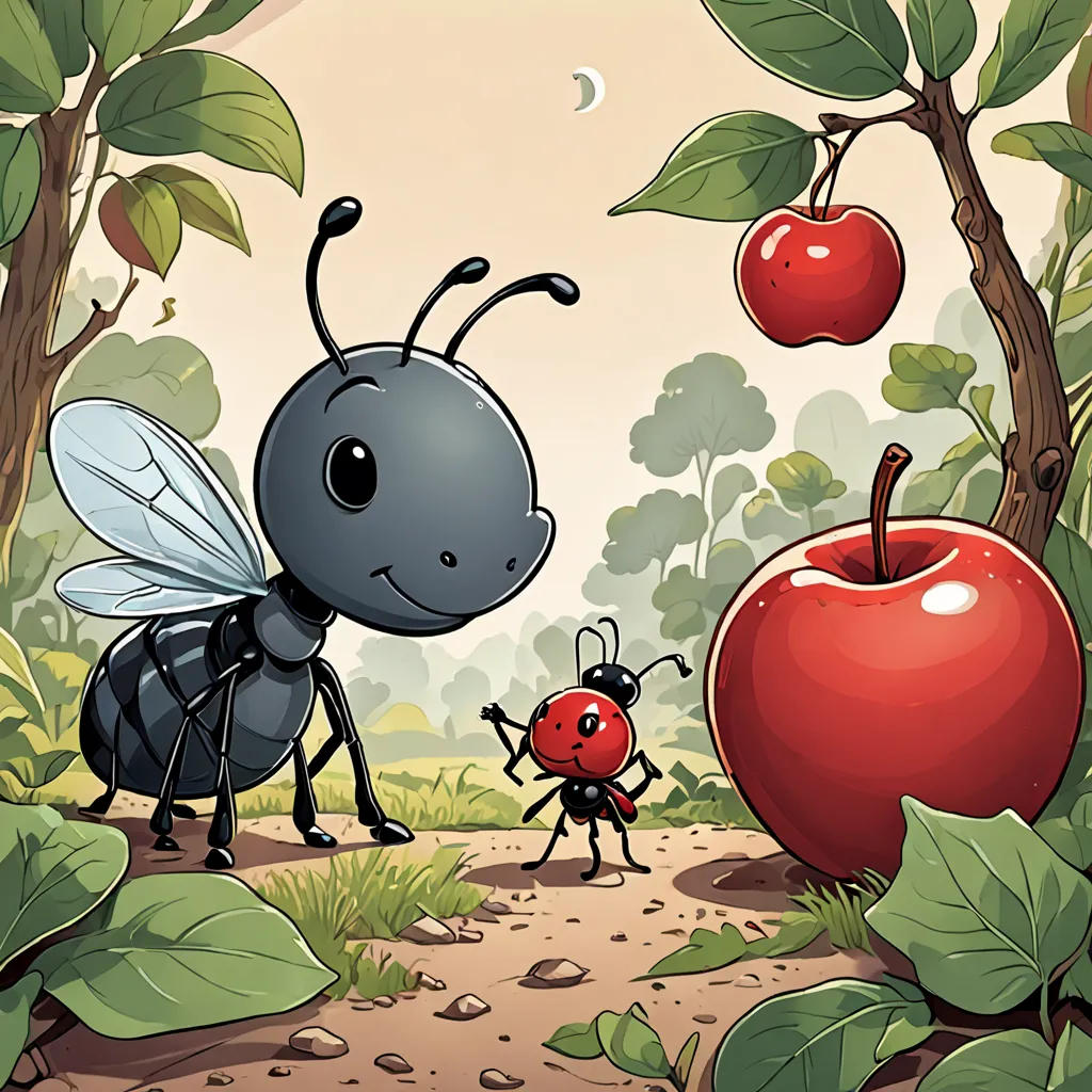 The Little Ant and the Giant Apple
