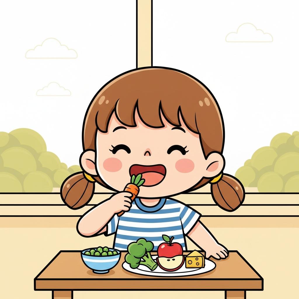 Mia Tries a Bite
