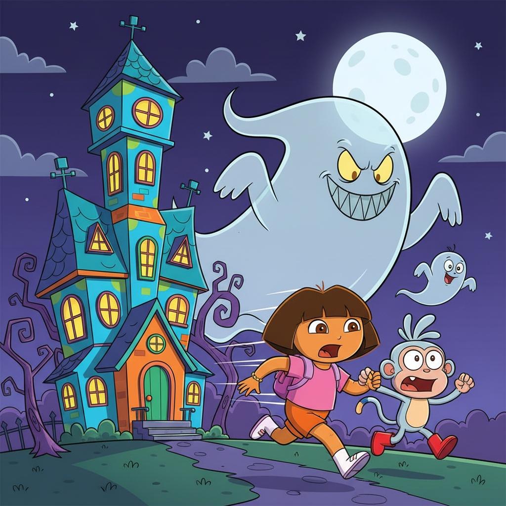 Dora and Boots and the Haunted House Mystery