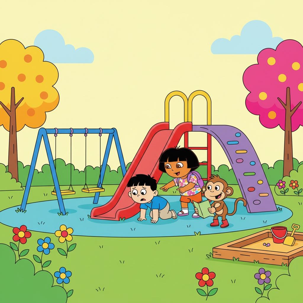 Dora and Boots Help Little Bill